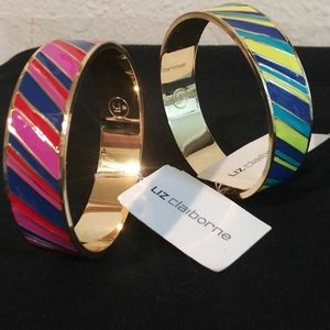 " Liz Claiborne Vintage Retro Look Bangle Set "